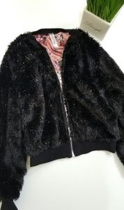 Beauties furry bomber jacket size8 Large